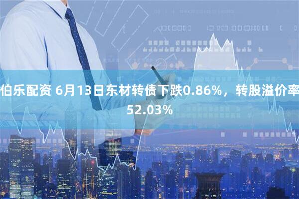 伯乐配资 6月13日东材转债下跌0.86%，转股溢价率52.03%