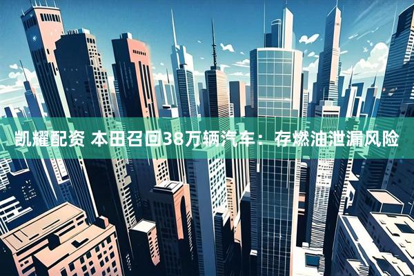 凯耀配资 本田召回38万辆汽车：存燃油泄漏风险